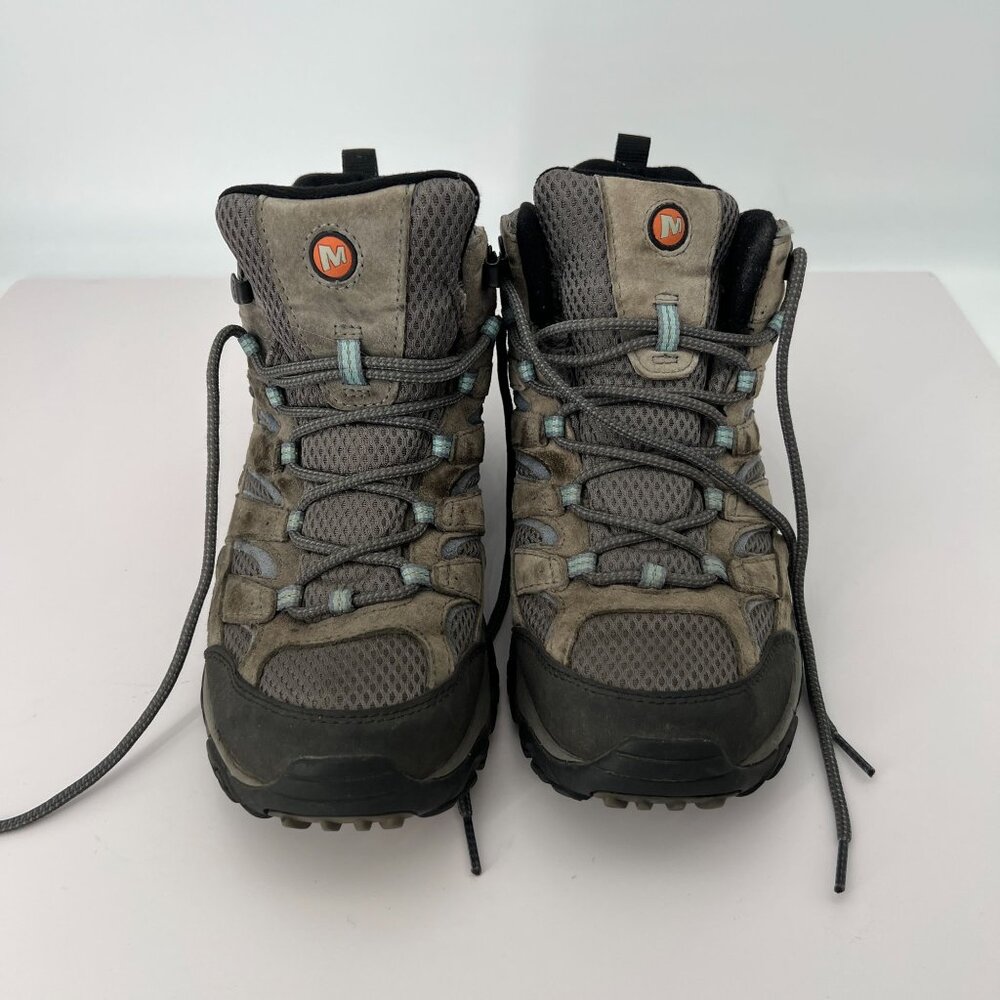 Merrell Womens‎ Moab 2 Hiking Boots 9.5W Gray & Black NO INSOLES